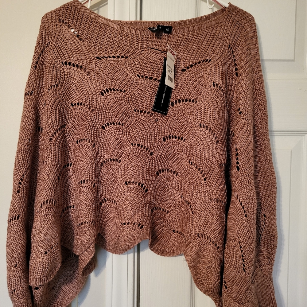 Mauve crop sweater